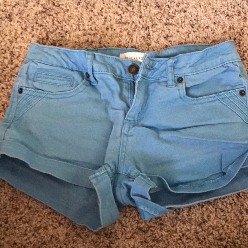 blue jean shorts